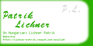 patrik lichner business card